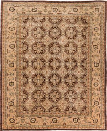 Hand Made Pakistan Sultanabad 8' x 10' Brown Rug