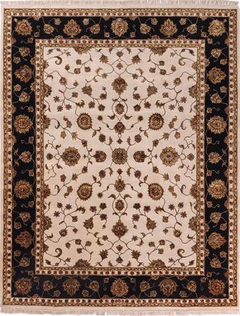 Hand Knotted India Sultanabad 8' x 10'3" White Rug