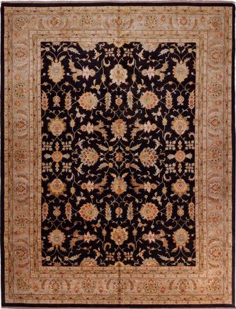 Hand Made China Sultanabad 12' x 15'4" Black Rug