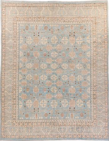 Hand Made Afghanistan Oushak 7'6" x 9'8" Blue LT Rug