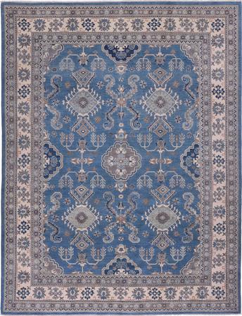 Hand Made Afghanistan Oushak 9' x 11'6" Blue Rug