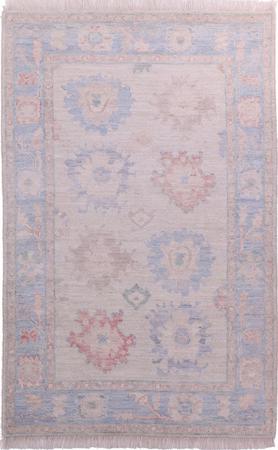 Hand Made Egypt Oushak 4' x 6'2" Beige Rug